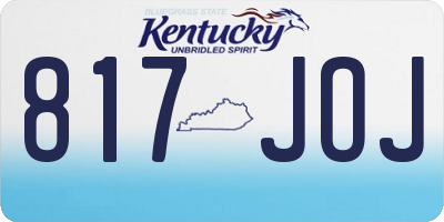 KY license plate 817JOJ