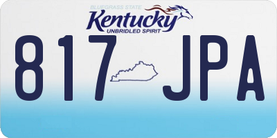 KY license plate 817JPA