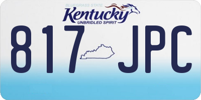 KY license plate 817JPC