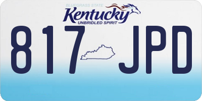 KY license plate 817JPD