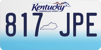 KY license plate 817JPE
