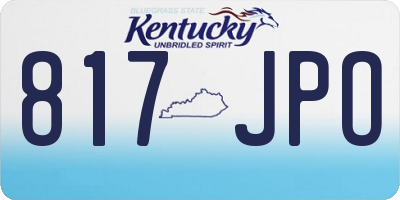 KY license plate 817JPO