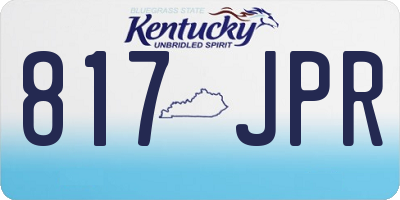 KY license plate 817JPR