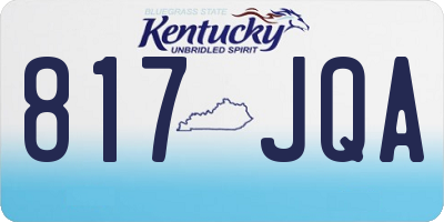 KY license plate 817JQA