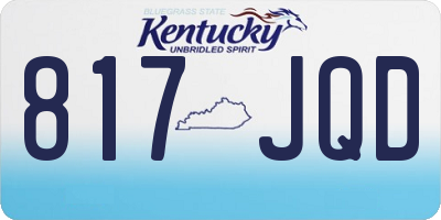 KY license plate 817JQD