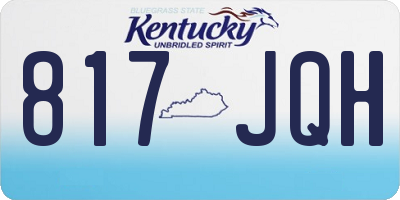 KY license plate 817JQH
