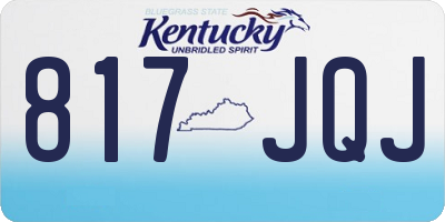 KY license plate 817JQJ