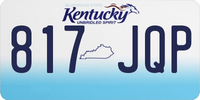 KY license plate 817JQP
