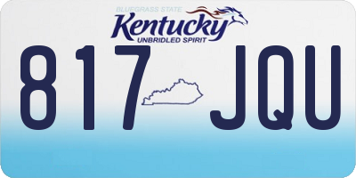 KY license plate 817JQU