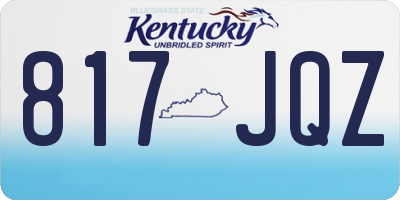 KY license plate 817JQZ