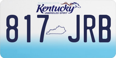 KY license plate 817JRB