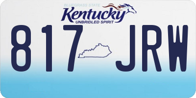 KY license plate 817JRW