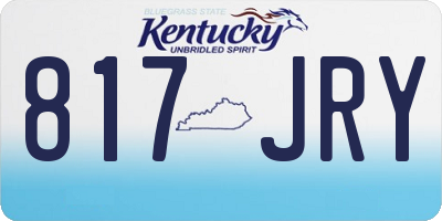 KY license plate 817JRY