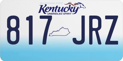 KY license plate 817JRZ