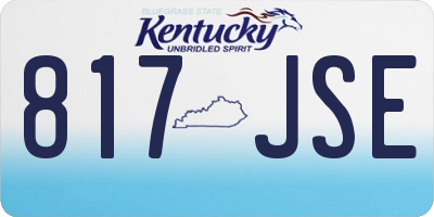 KY license plate 817JSE