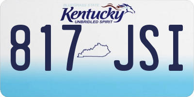 KY license plate 817JSI