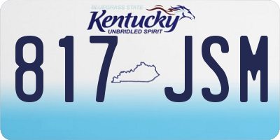 KY license plate 817JSM