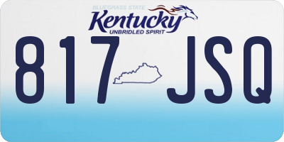 KY license plate 817JSQ