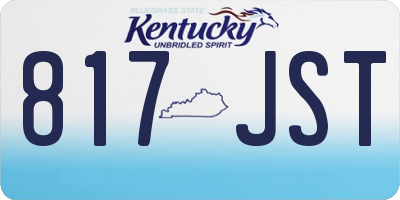 KY license plate 817JST