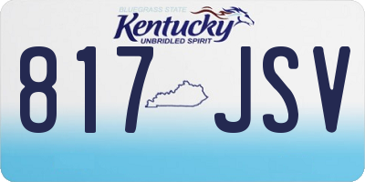 KY license plate 817JSV