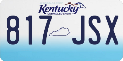 KY license plate 817JSX