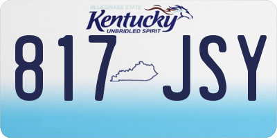 KY license plate 817JSY