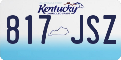 KY license plate 817JSZ