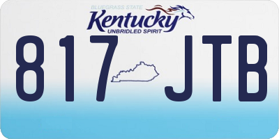 KY license plate 817JTB