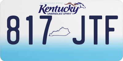 KY license plate 817JTF