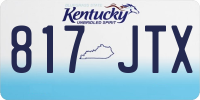KY license plate 817JTX