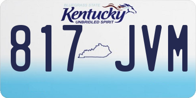 KY license plate 817JVM