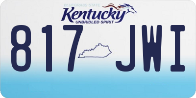 KY license plate 817JWI