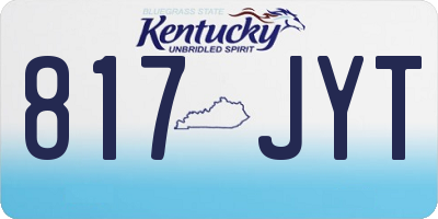 KY license plate 817JYT
