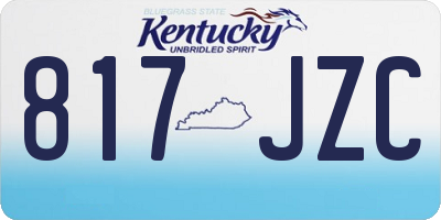KY license plate 817JZC
