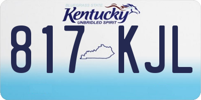 KY license plate 817KJL