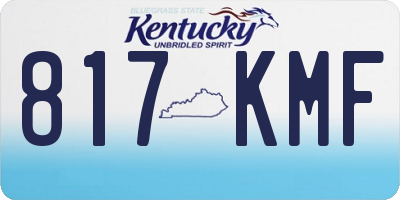 KY license plate 817KMF