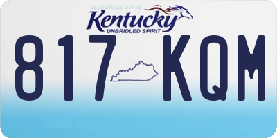 KY license plate 817KQM