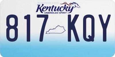 KY license plate 817KQY