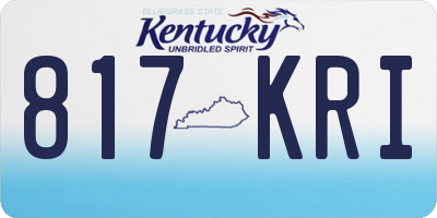 KY license plate 817KRI