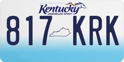 KY license plate 817KRK