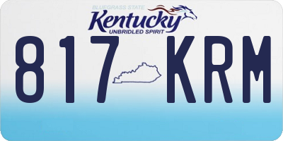 KY license plate 817KRM