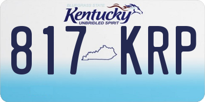 KY license plate 817KRP