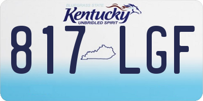 KY license plate 817LGF