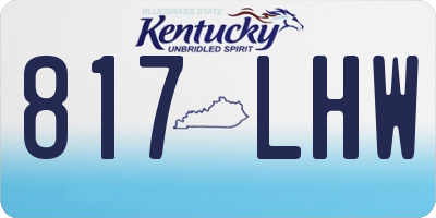 KY license plate 817LHW