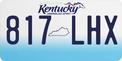KY license plate 817LHX