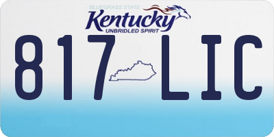 KY license plate 817LIC