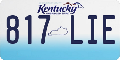 KY license plate 817LIE