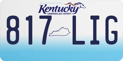 KY license plate 817LIG