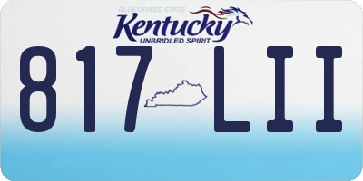 KY license plate 817LII