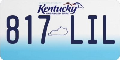 KY license plate 817LIL
